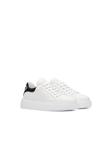 prada leather sneakers women's|prada women sneaker size 9.